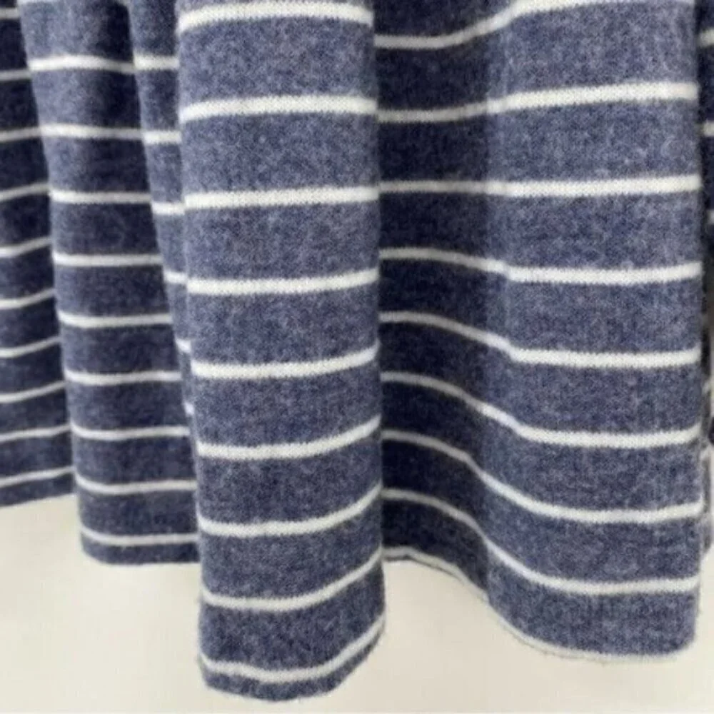 Modcloth Peplum Top Blue White Striped Knit - Picture 4 of 11